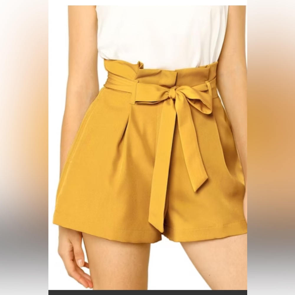 Have Women's High Waist Mustard Shorts